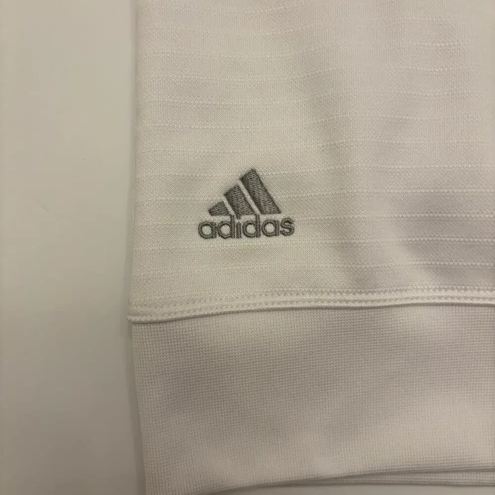 Adidas Notre Dame Monogram Club Mens M White Climalite 1/4 Zip Pullover